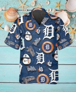 Pattern Logo Detroit Tigers Hawaiian Shirt, MLB Hawaiian Shirt