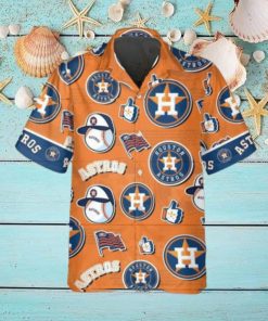 Pattern Logo Houston Astros Hawaiian Shirt, MLB Hawaiian Shirt