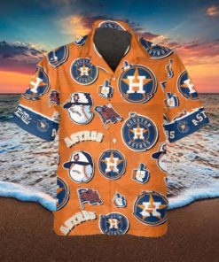 Pattern Logo Houston Astros Hawaiian Shirt, MLB Hawaiian Shirt