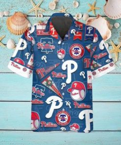 Pattern Logo New Philadelphia Phillies Hawaiian Shirt, MLB Hawaiian Shirt