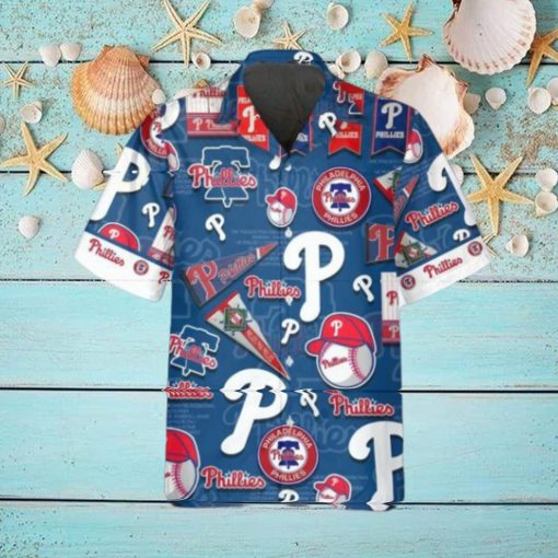 Pattern Logo New Philadelphia Phillies Hawaiian Shirt, MLB Hawaiian Shirt