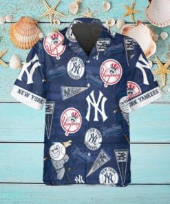 Pattern Logo New York Yankees Hawaiian Shirt, MLB Hawaiian Shirt