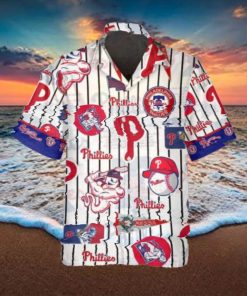 Pattern Logo Phillies Hawaiian Shirt, Philadelphia Phillies Hawaiian Shirt, MLB Hawaiian Shirt