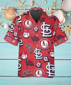 Pattern Logo St. Louis Cardinals Hawaiian Shirt, MLB Hawaiian Shirt