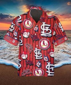 Pattern Logo St. Louis Cardinals Hawaiian Shirt, St. Louis Cardinals Aloha Shirt, MLB Hawaiian Shirt