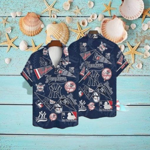 Pattern MLB New York Yankees Hawaiian Shirt, MLB Mens Tropical Shirts