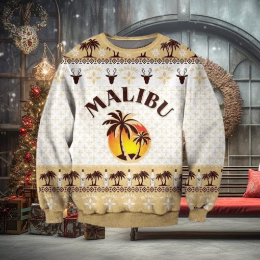 Pattern Malibu Rum Ugly Sweater Christmas Party