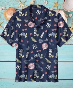 Pattern NY Yankees Hawaiian Shirt, MLB Hawaiian Shirt, Hawaiian Button Up Shirt