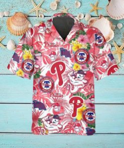 Pattern Phillies Hawaiian Shirt, Philadelphia Phillies Hawaiian Shirt, MLB Hawaiian Shirt