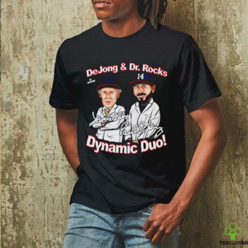Paul DeJong and Dr Rocks Dynamic Duo Washington caricature signature shirt