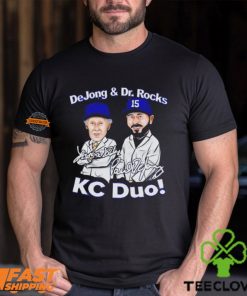 Paul DeJong and Dr. Rocks Kansas City Cartoon Signatures shirt