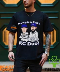 Paul DeJong and Dr. Rocks Kansas City Cartoon Signatures shirt