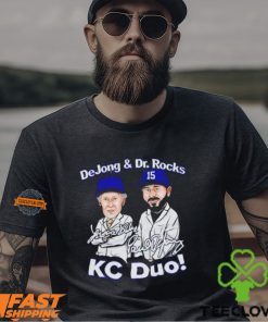 Paul DeJong and Dr. Rocks Kansas City Cartoon Signatures shirt