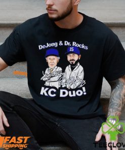 Paul DeJong and Dr. Rocks Kansas City Cartoon Signatures shirt