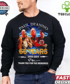 Paul Di’Anno 66 Years 1958 2024 signature thank you for the memories shirt