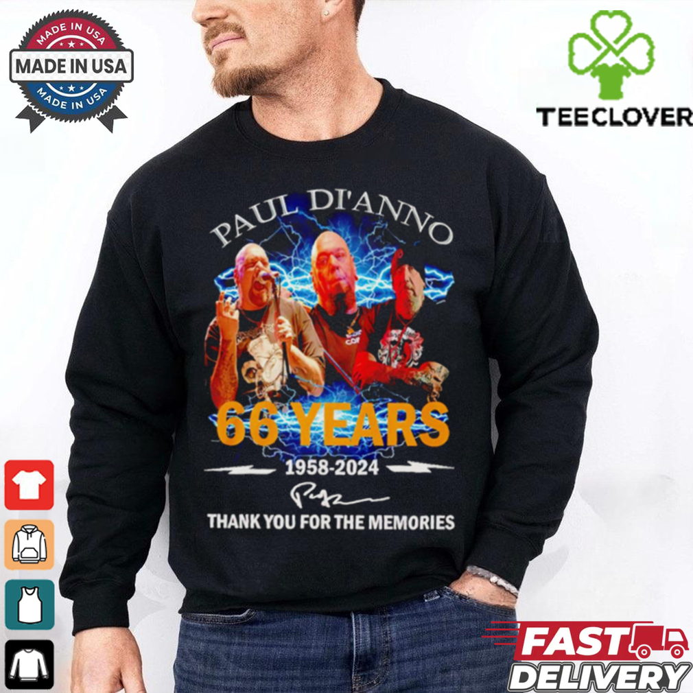 Paul Di’Anno 66 Years 1958 2024 signature thank you for the memories shirt Paul Di’Anno 66 Years 1958 2024 signature thank you for the memories shirt