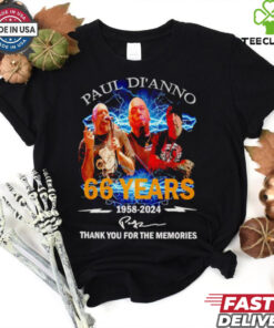Paul Di’Anno 66 Years 1958 2024 signature thank you for the memories shirt