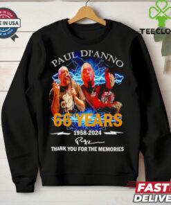 Paul Di’Anno 66 Years 1958 2024 signature thank you for the memories shirt