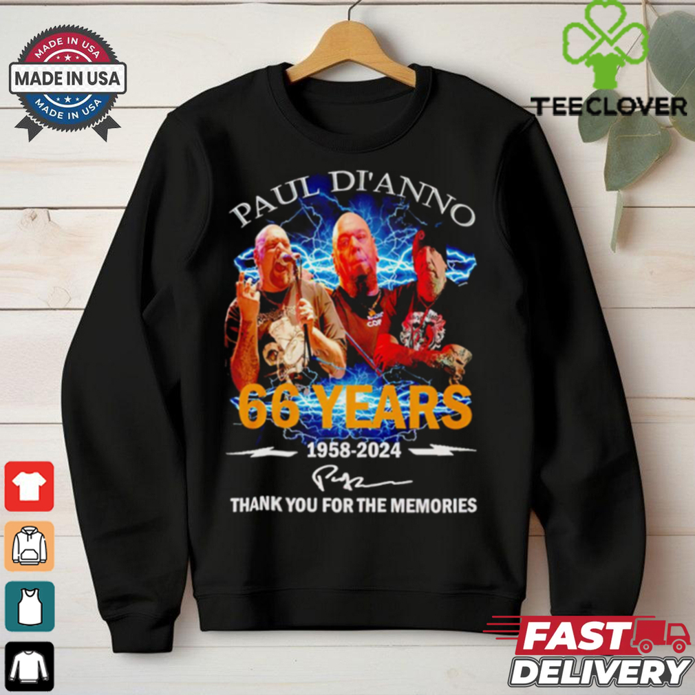 Paul Di’Anno 66 Years 1958 2024 signature thank you for the memories shirt Paul Di’Anno 66 Years 1958 2024 signature thank you for the memories shirt