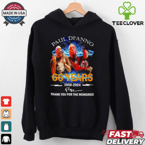 Paul Di’Anno 66 Years 1958 2024 signature thank you for the memories shirt