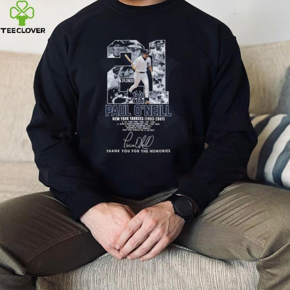 Paul O’neill New York yankees 1993 2001 Thank You For The Memories Signature shirt Paul O’neill New York yankees 1993 2001 Thank You For The Memories Signature shirt