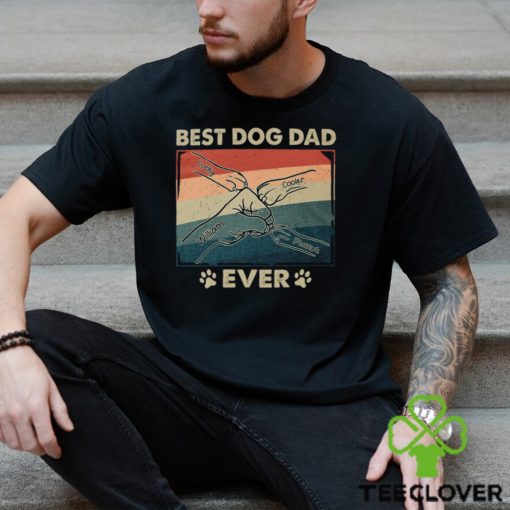 Paws And Human Fist Bump Best Dog Dad Ever Shirt