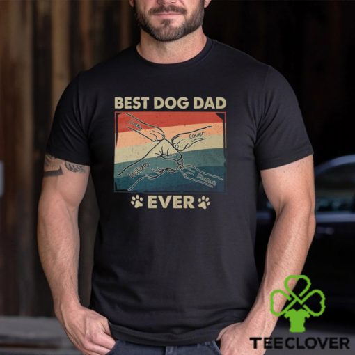 Paws And Human Fist Bump Best Dog Dad Ever Shirt