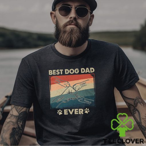 Paws And Human Fist Bump Best Dog Dad Ever Shirt