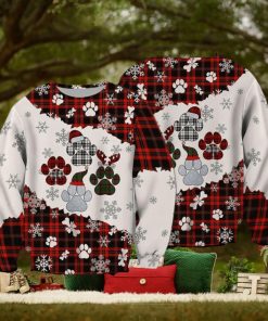 Paws Christmas 3D Ugly Christmas Sweatshirt