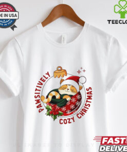 Pawsitively Cozy Christmas cat shirt