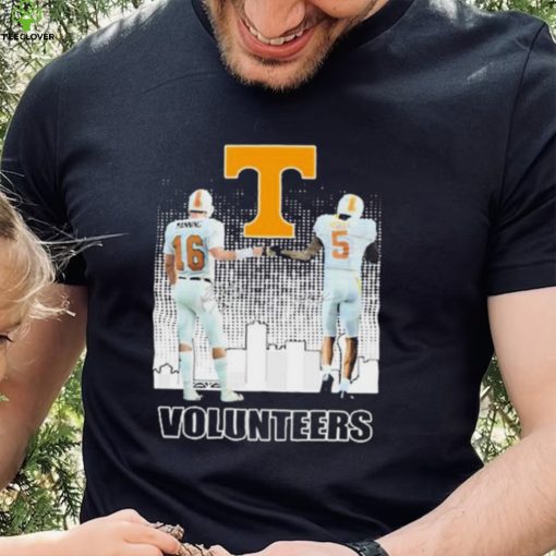 Payton Manning And Hendon Hooker Tennessee Volunteers College Football Signatures Shirt