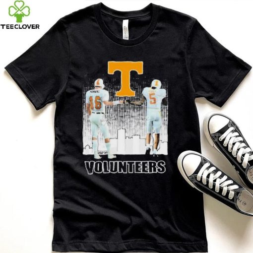 Payton Manning And Hendon Hooker Tennessee Volunteers College Football Signatures Shirt