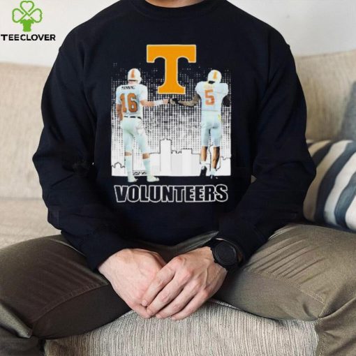 Payton Manning And Hendon Hooker Tennessee Volunteers College Football Signatures Shirt