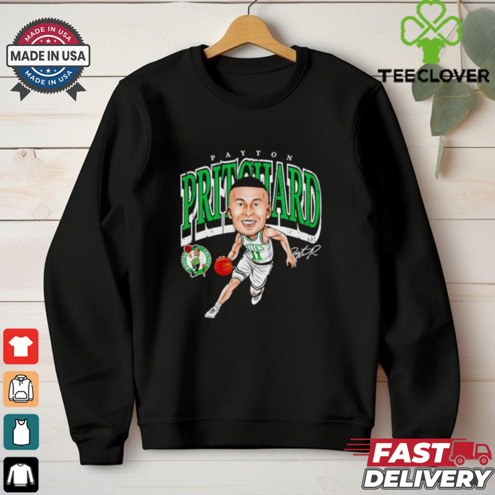 Payton Pritchard Boston Celtics signature caricature shirt Payton Pritchard Boston Celtics signature caricature shirt