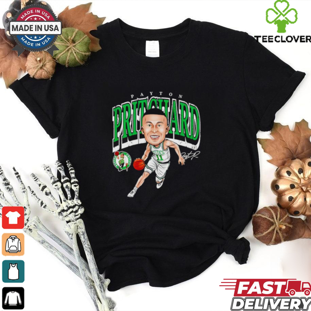 Payton Pritchard Boston Celtics signature caricature shirt Payton Pritchard Boston Celtics signature caricature shirt