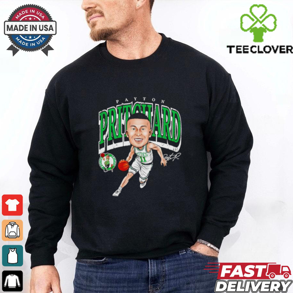 Payton Pritchard Boston Celtics signature caricature shirt Payton Pritchard Boston Celtics signature caricature shirt