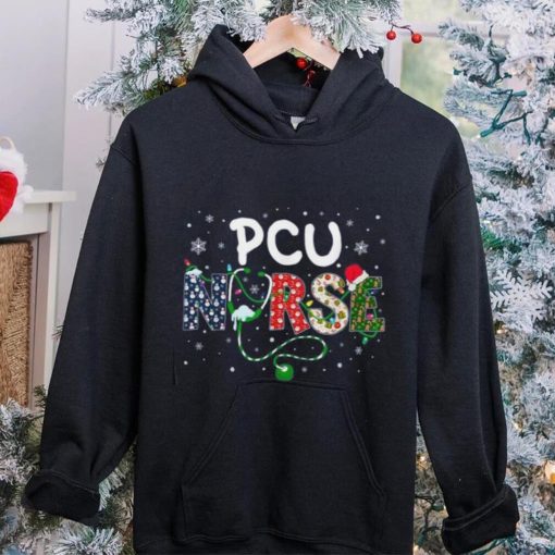 Pcu Nurse Xmas Santa Hat Funny Nursing Christmas Pattern Shirt