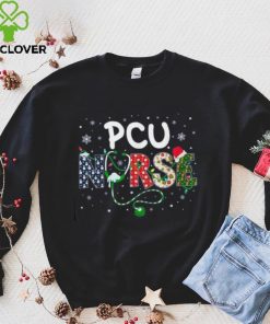 Pcu Nurse Xmas Santa Hat Funny Nursing Christmas Pattern Shirt