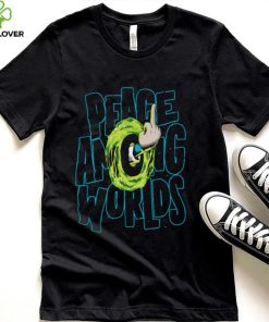 Peace Among Worlds Rick And Morty Middle Finger Funny Unisex T shirt