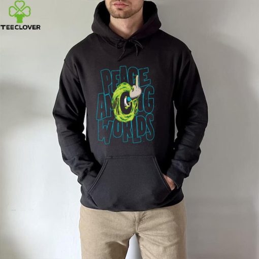 Peace Among Worlds Rick And Morty Middle Finger Funny Unisex T shirt