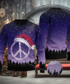 Peace Hippie Ugly Christmas Sweater, Merry Ugly Christmas Sweater