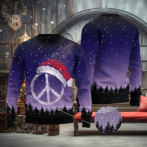 Peace Hippie Ugly Christmas Sweater, Merry Ugly Christmas Sweater