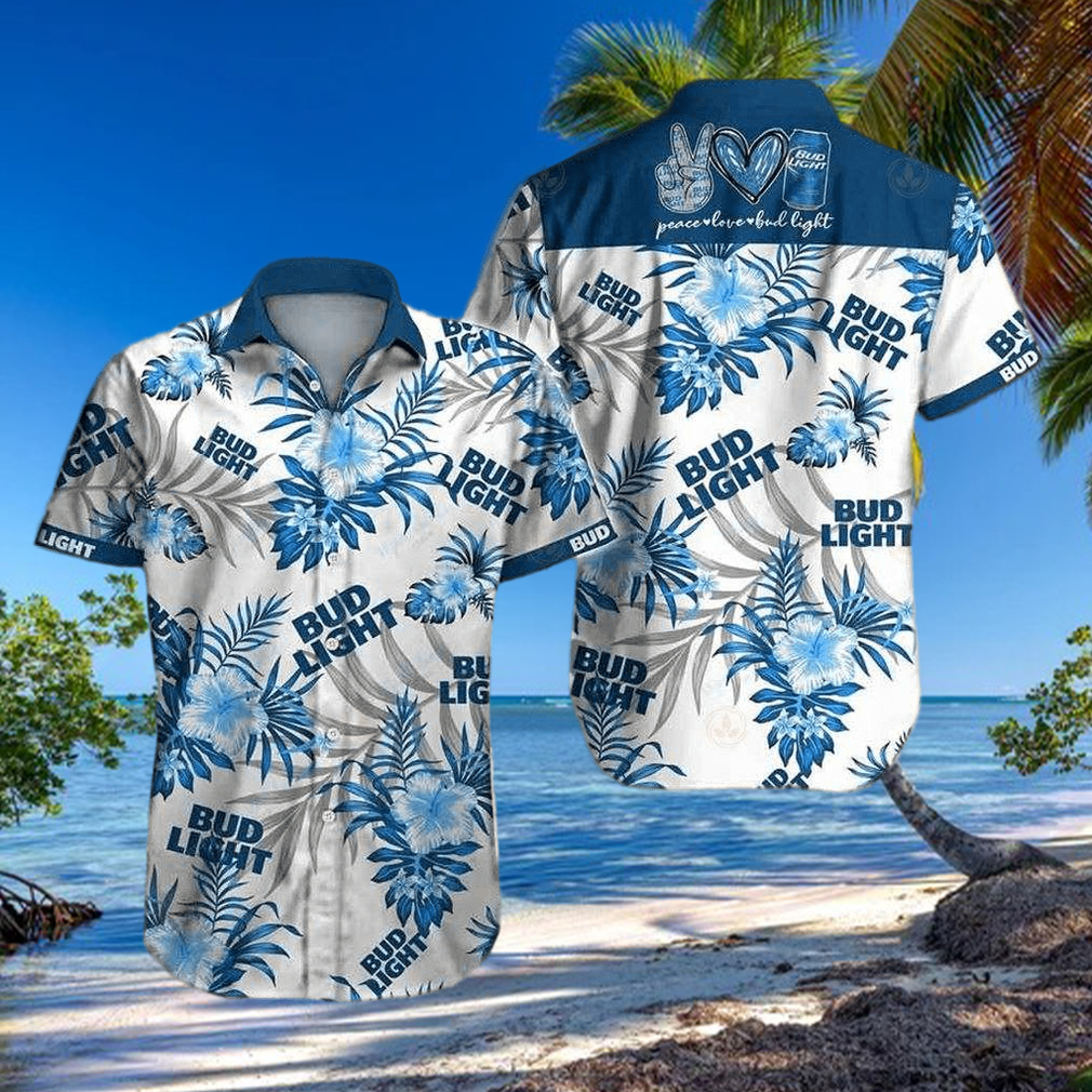 Peace Love Bud Light hawaiian shirt Peace Love Bud Light hawaiian shirt