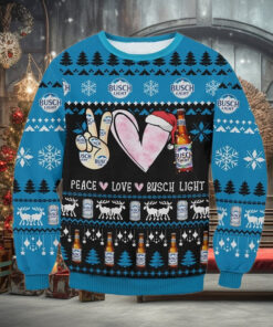 Peace Love Busch Light Ugly Sweater
