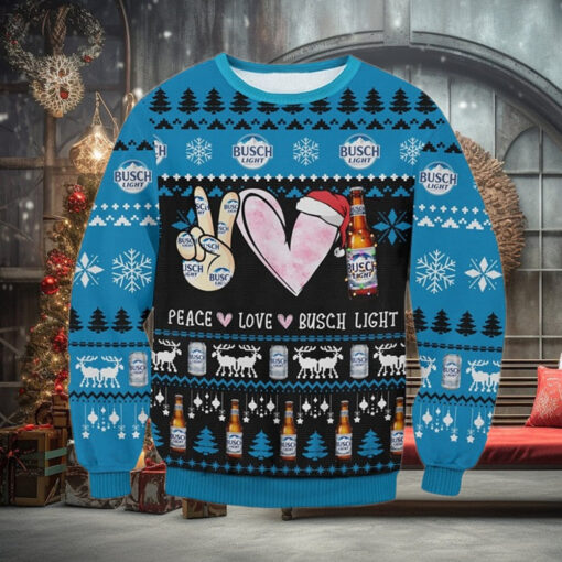 Peace Love Busch Light Ugly Sweater