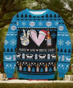 Peace Love Busch Light Ugly Sweater