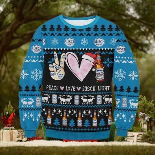 Peace Love Busch Light Ugly Sweater
