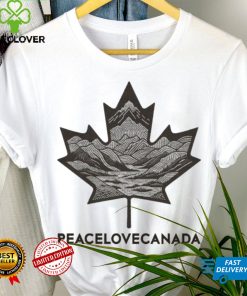 Peace Love Canada Maple Leaves Mountain And River The New Plc Classic T shirt