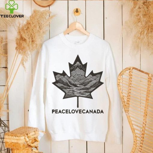 Peace Love Canada Maple Leaves Mountain And River The New Plc Classic T hoodie, sweater, longsleeve, shirt v-neck, t-shirt