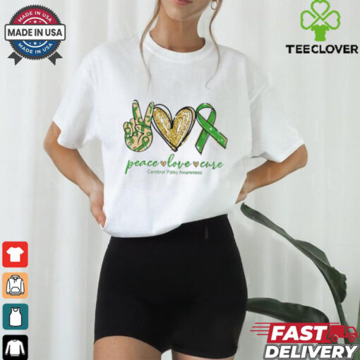 Peace Love Care Cerebral Palsy Awareness shirt